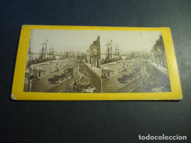 Fotograf&iacute;a antigua: BOULOGNE FRANCIA VISTA ESTEREOSCOPICA SIGLO XIX ALBUMINA 8 X 17,5 CM