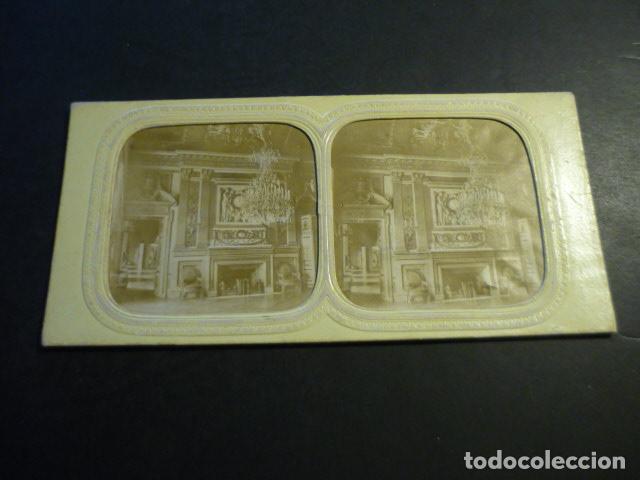 Fotograf&iacute;a antigua: PARIS LAS TULLERIAS FRANCIA VISTA ESTEREOSCOPICA SIGLO XIX ALBUMINA TISSUE TRANSPARENTE 8 X 17,5 CM
