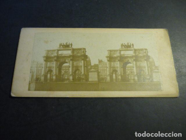 Fotograf&iacute;a antigua: PARIS FRANCIA VISTA ESTEREOSCOPICA SIGLO XIX ALBUMINA 8 X 17,5 CM