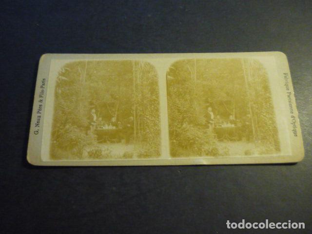 Fotograf&iacute;a antigua: INFIESTO ASTURIAS UNA POSESION VISTA ESTEREOSCOPICA 8 X 17,5 CM