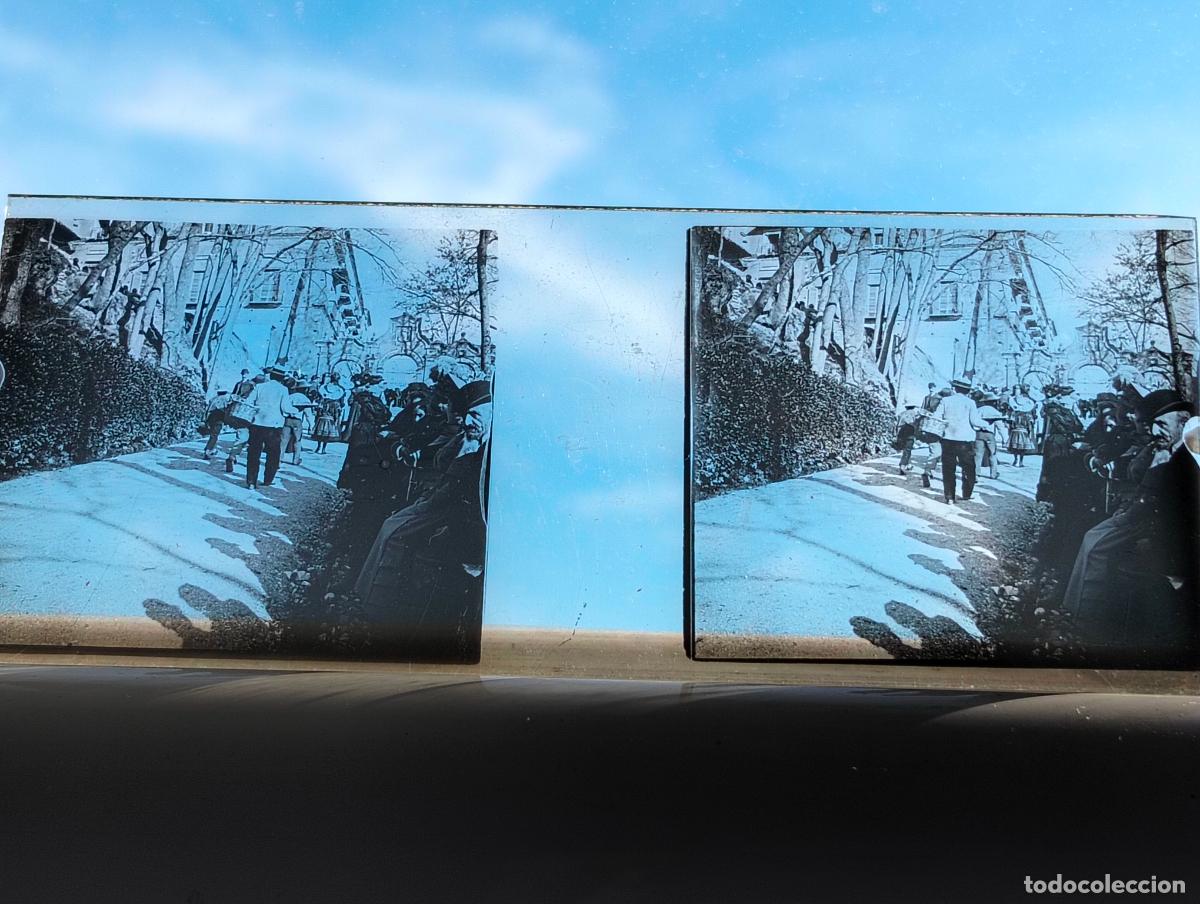 Alte Fotografie: GRANADA ABADIA DEL SACROMONTE VISTA ESTEREOCOPICA EN CRISTAL 4 X 10,5 CM