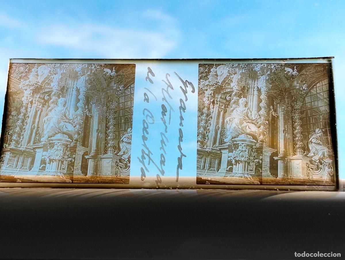 Fotografia antiga: GRANADA ALTAR MAYOR DE LA CARTUJA VISTA ESTEREOCOPICA EN CRISTAL 4 X 10,5 CM