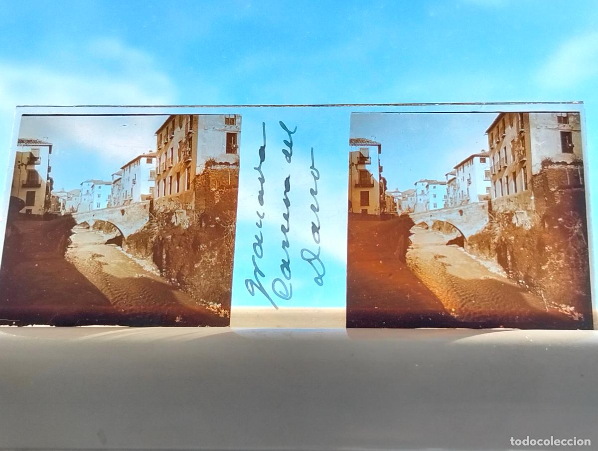 Photographie ancienne: GRANADA CARRERA DEL DARRO VISTA ESTEREOCOPICA EN CRISTAL 4 X 10,5 CM