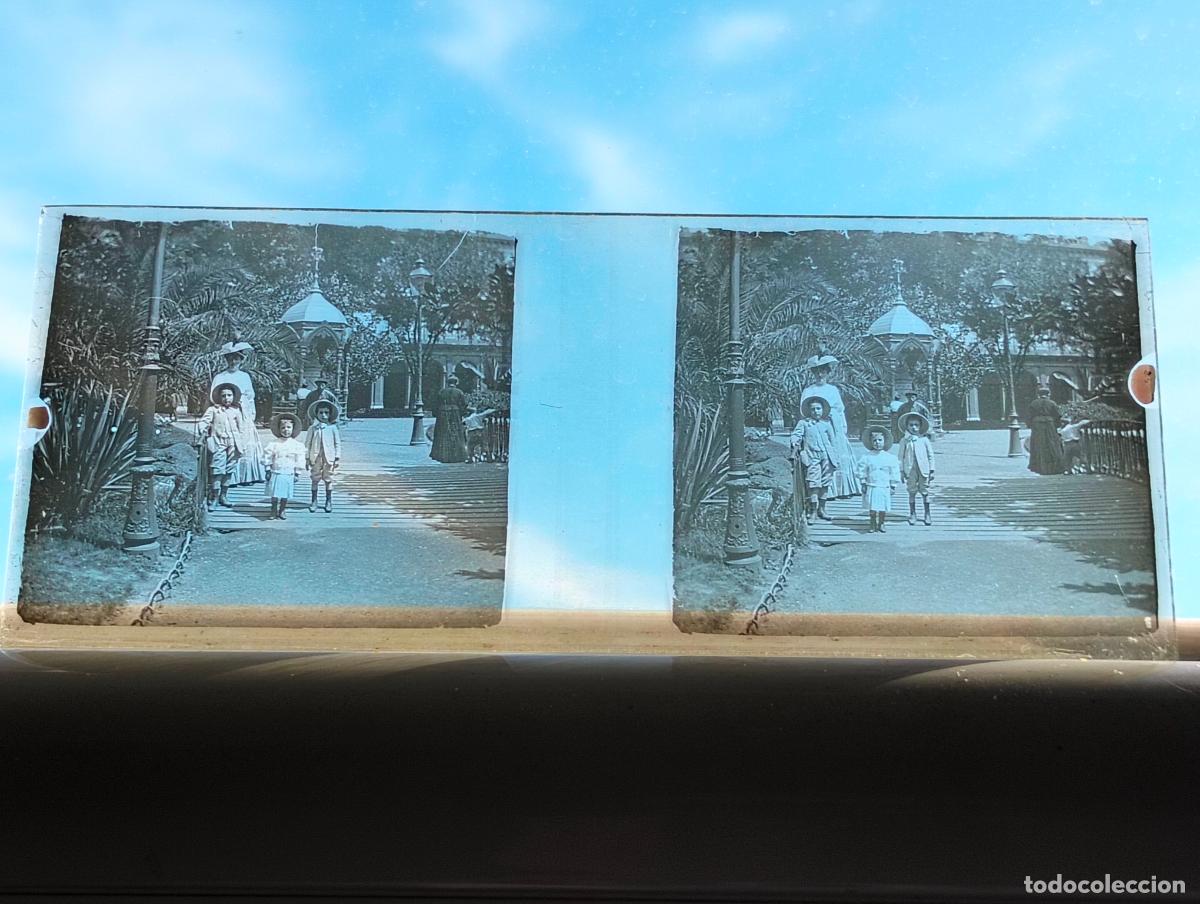 Photographie ancienne: SAN SEBASTIAN VISTA ESTEREOCOPICA EN CRISTAL 4 X 10,5 CM