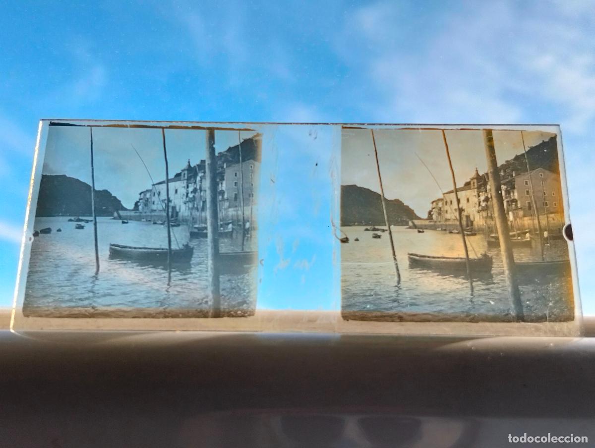 Photographie ancienne: SAN SEBASTIAN VISTA ESTEREOCOPICA EN CRISTAL 4 X 10,5 CM