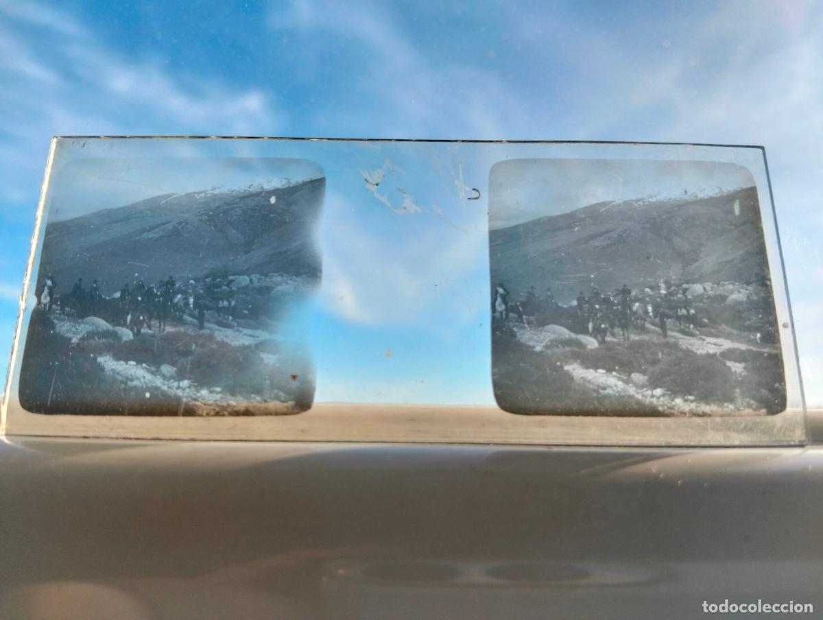 Fotograf&iacute;a antigua: SIERRA DE BEJAR CANDELARIO SALAMANCA VISTA ESTEREOCOPICA EN CRISTAL 4 X 10,5 CM