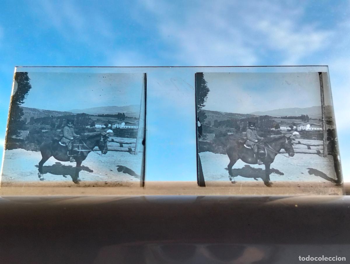 Fotograf&iacute;a antigua: CANDELARIO SALAMANCA VISTA ESTEREOCOPICA EN CRISTAL 4 X 10,5 CM