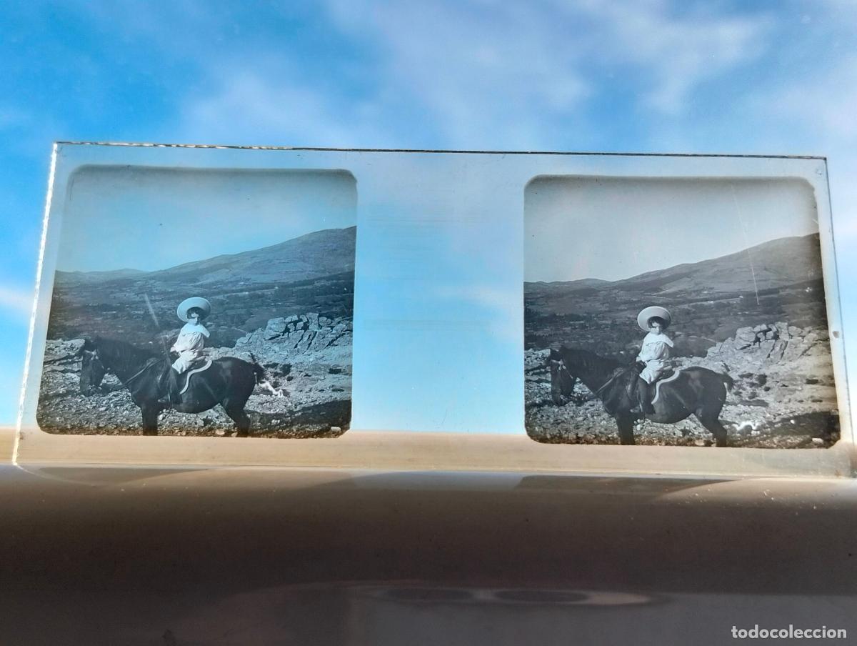 Fotograf&iacute;a antigua: CANDELARIO SALAMANCA VISTA ESTEREOCOPICA EN CRISTAL 4 X 10,5 CM