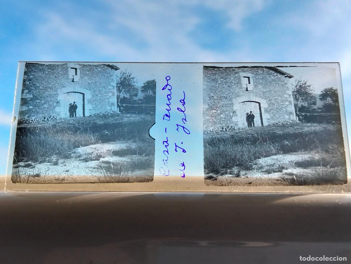 Fotograf&iacute;a antigua: CANDELARIO SALAMANCA VISTA ESTEREOCOPICA EN CRISTAL 4 X 10,5 CM