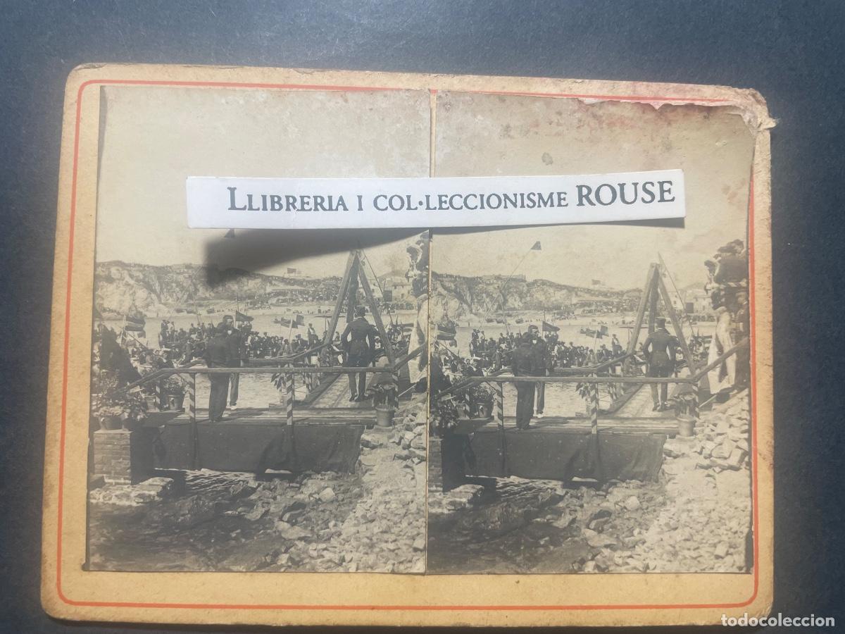Fotograf&iacute;a antigua: ANTIGUA FOTOGRAFIA ESTERESCOPICA - ALGUN ACTO NAVAL PARTE POSTR. FOTOGRAFIA MODERNA DE AMADEO MAURI