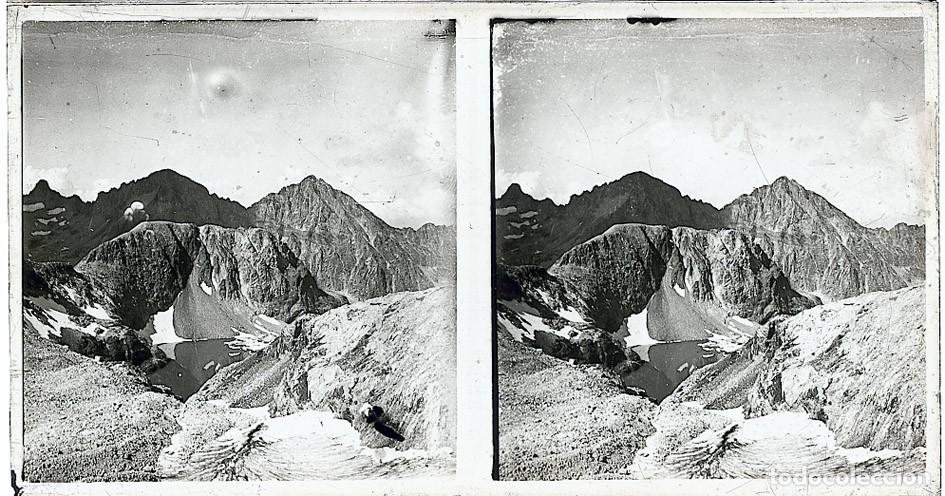 Fotograf&iacute;a antigua: MONTA&Ntilde;ISMO LOTE DE 18 POSITIVOS DE CRISTAL ESTEREOSCOPICAS TAMA&Ntilde;O 7 X 13 cm.