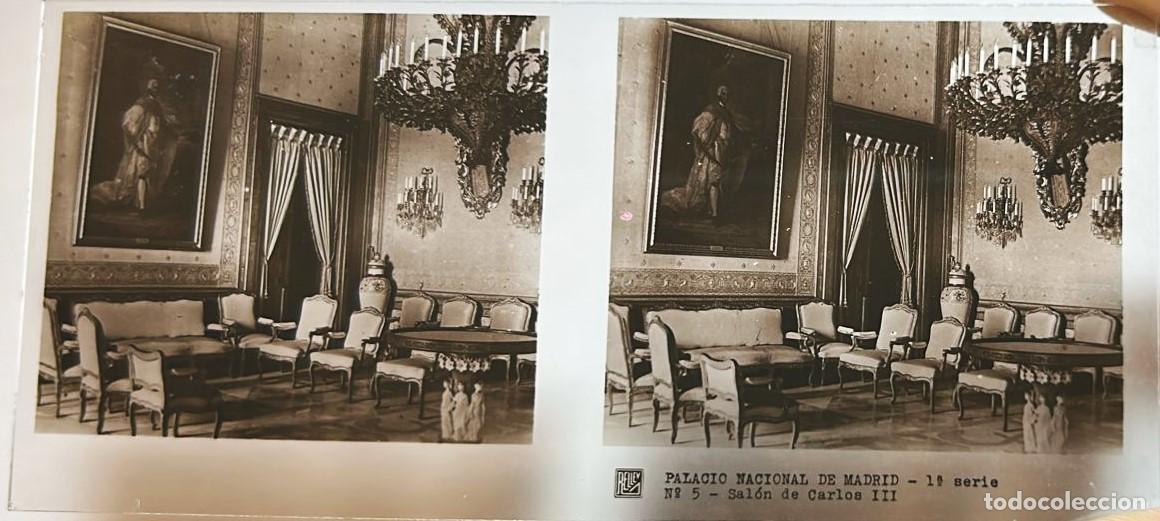Fotograf&iacute;a antigua: PALACIO Nacional de Madrid. Palacio Real. Colecci&oacute;n de 4 negativos estereosc&oacute;picos en cristal.