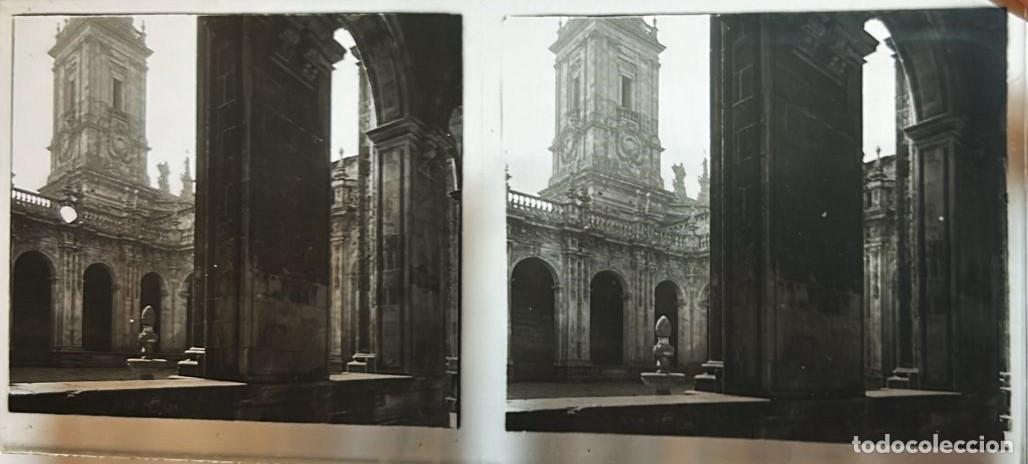 Fotograf&iacute;a antigua: LUGO, Catedral. Fotograf&iacute;as. 2 negativos estereosc&oacute;picos en cristal de 13 x 5,5 cm.