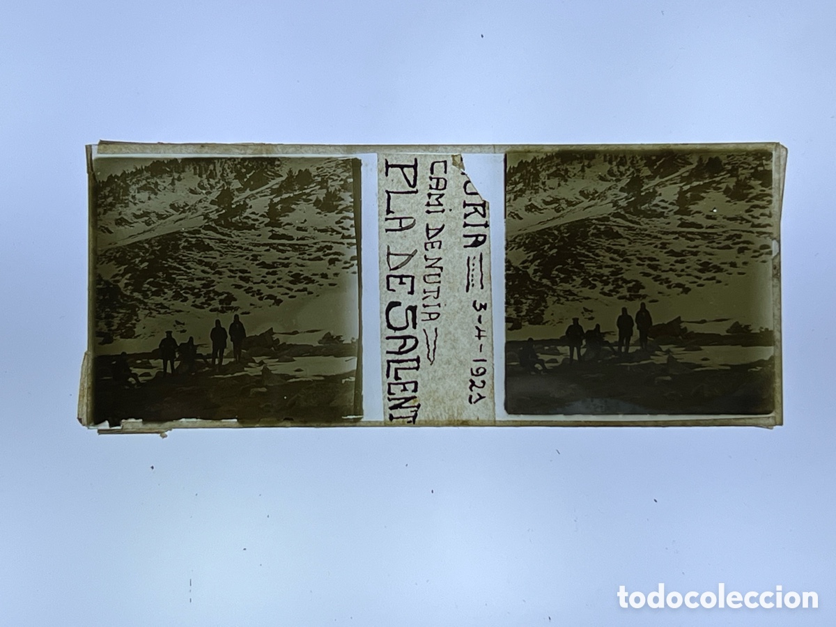 Fotograf&iacute;a antigua: NURIA (Gerona) Cristal Estereosc&oacute;pico Cami de Nuria. Pla de Sallent (a.1921)