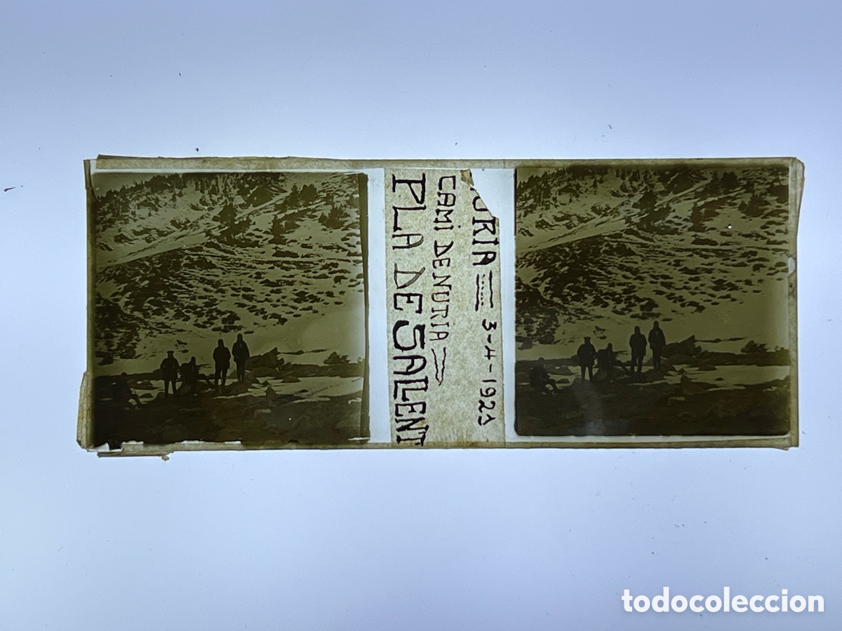 Fotograf&iacute;a antigua: NURIA (Gerona) Cristal Estereosc&oacute;pico Cami de Nuria. Pla de Sallent (a.1921)