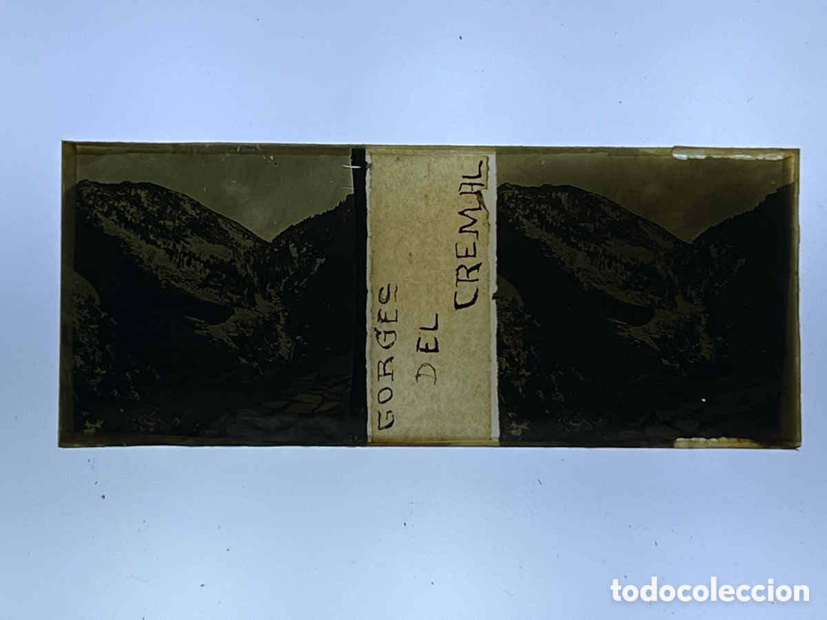 Fotograf&iacute;a antigua: NURIA (Gerona) Cristal Estereosc&oacute;pico GORGES DEL CREMAL (a.1921)