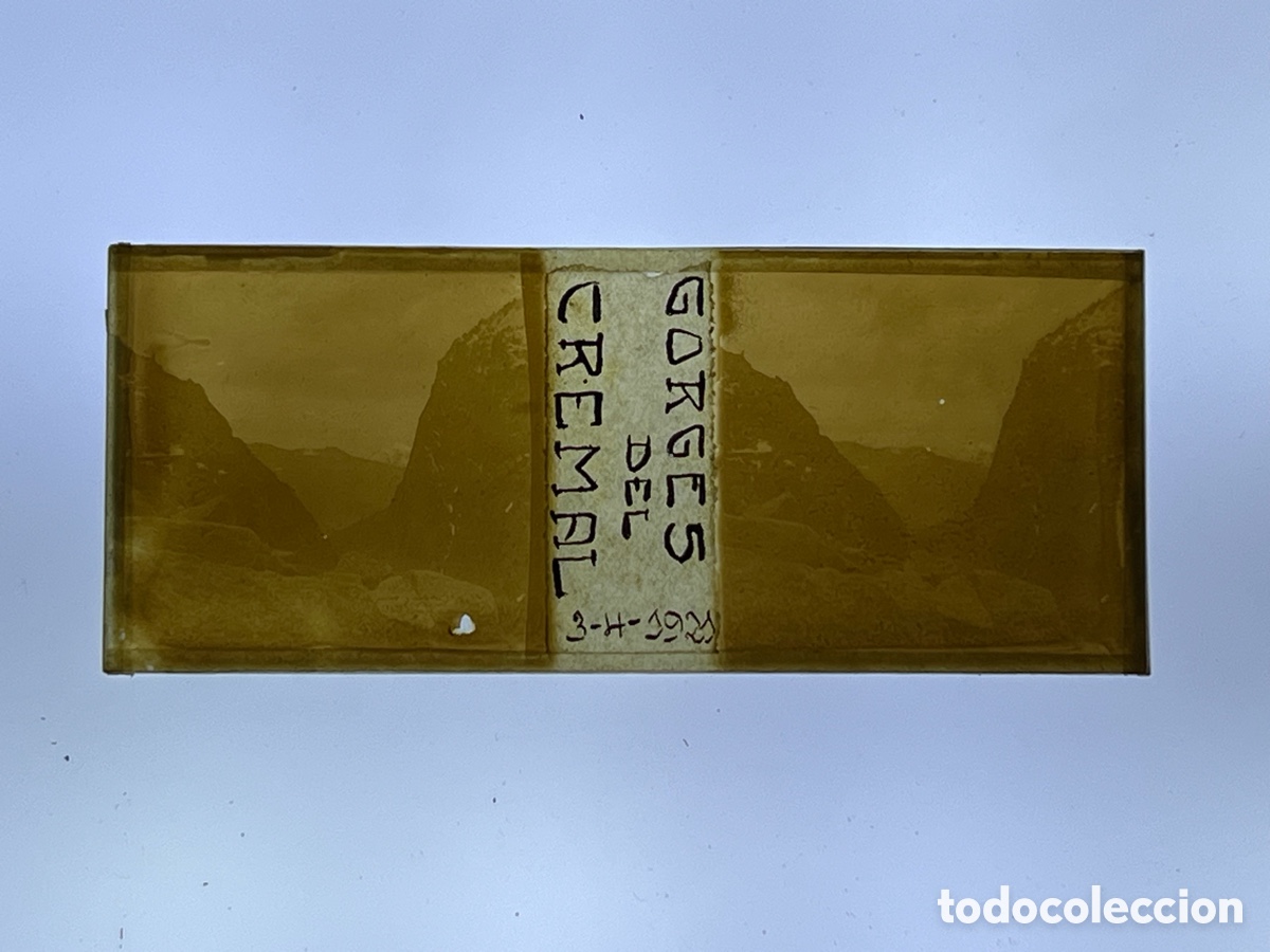 Fotograf&iacute;a antigua: NURIA (Gerona) Cristal Estereosc&oacute;pico GORGES DEL CREMAL (a.1921)