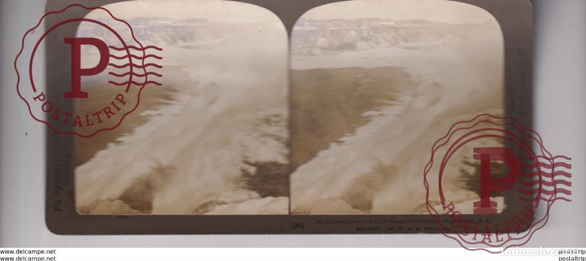 Fotograf&iacute;a antigua: NIAGARA FALLS st&eacute;r&eacute;oscopique st&eacute;r&eacute;oscope carte photo st&eacute;r&eacute;o