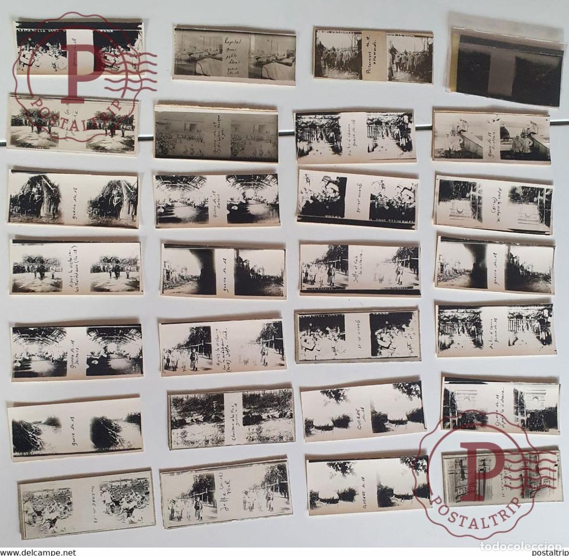 Fotograf&iacute;a antigua: LOT WWI PRIMERA GUERRA MUNDIAL. 10,5X 4,5CM. 27 FOTOGRAF&Iacute;AS ESTEREOSCOPICAS 34 VISTAS VIEWS. + 1NE