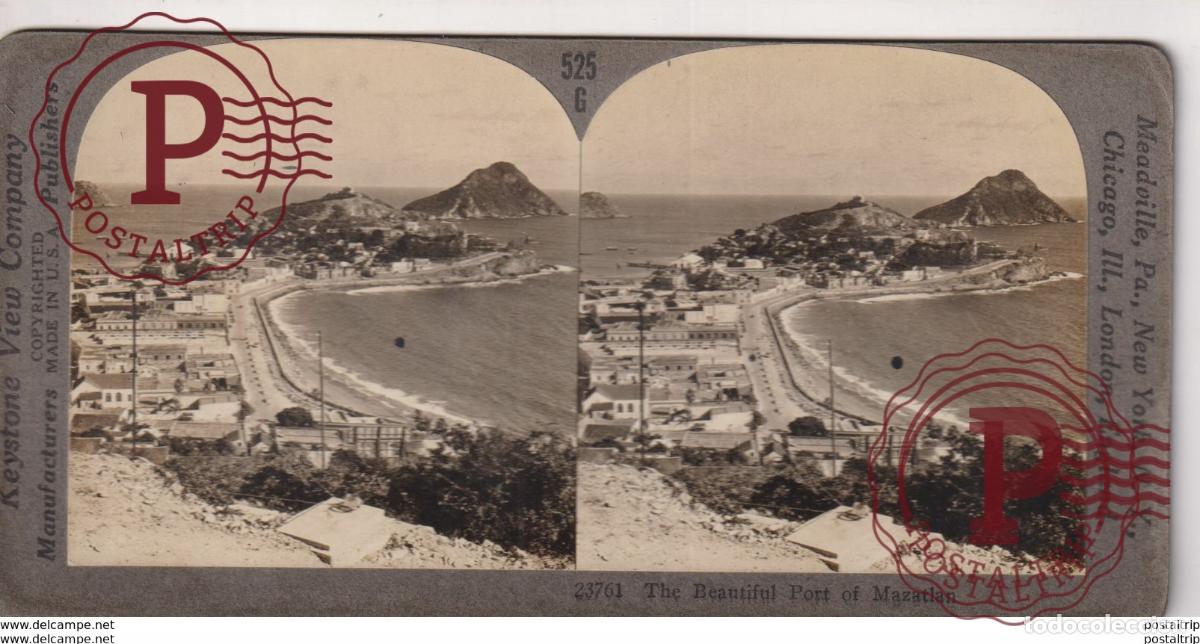 Fotograf&iacute;a antigua: MEXICO. THE BEAUTIFUL PORT OF MAZATLAN. - KEYSTONE VIEW COMPANY. ESTEREOSCOPICA SUDAMIERICA