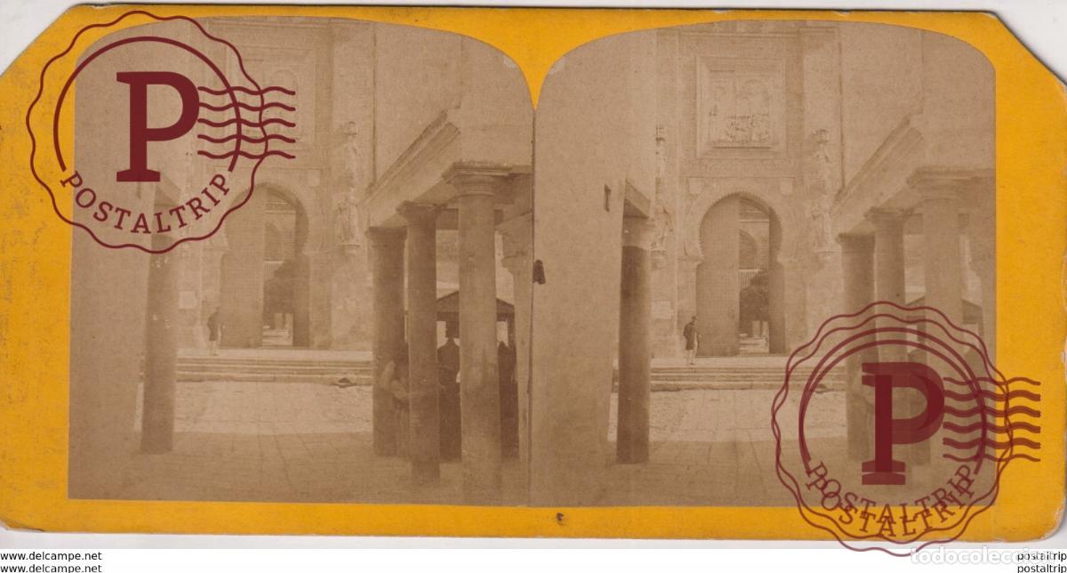Alte Fotografie: ESPA&Ntilde;A SPAIN. SEVILLA. PUERTA DEL PERDON. - ESTEREOSCOPICA