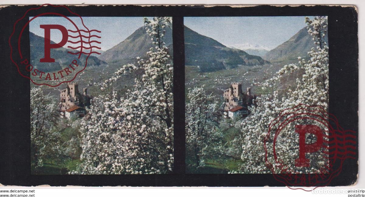 Alte Fotografie: ITALIA. MERANO. ESTEREOSCOPICA ST&Eacute;R&Eacute;OSCOPIQUE STEREOSCOPIC STEREOSCOPISCH