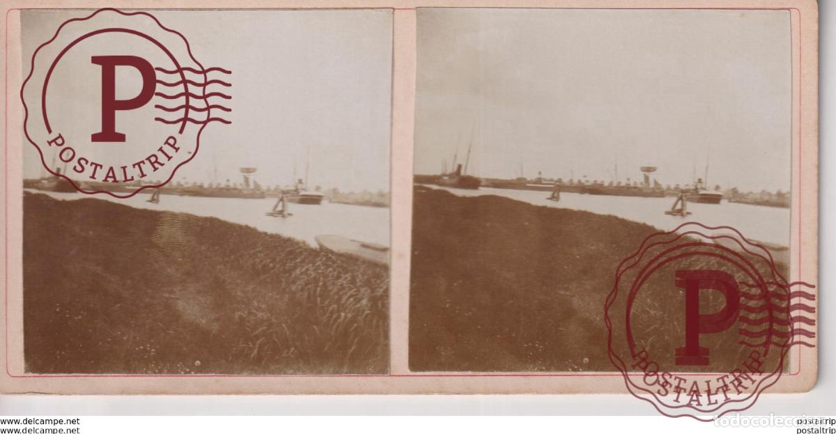 Fotograf&iacute;a antigua: HAVEN IN HOLLAND 18*9CM ESTEREOSCOPICA ESTEREO PRIVATE COLLECTIE NEDERLAND
