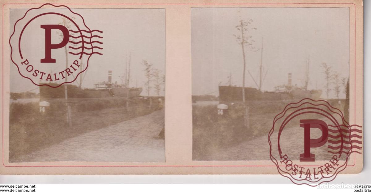 Fotograf&iacute;a antigua: BOOT BARCO SHIP 18*9CM ESTEREOSCOPICA ESTEREO PRIVATE COLLECTIE NEDERLAND