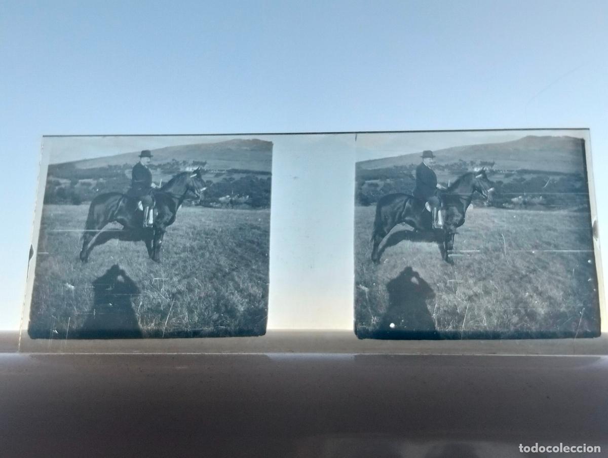 Fotograf&iacute;a antigua: CANDELARIO SALAMANCA VISTA ESTEREOCOPICA EN CRISTAL 4 X 10,5 CM