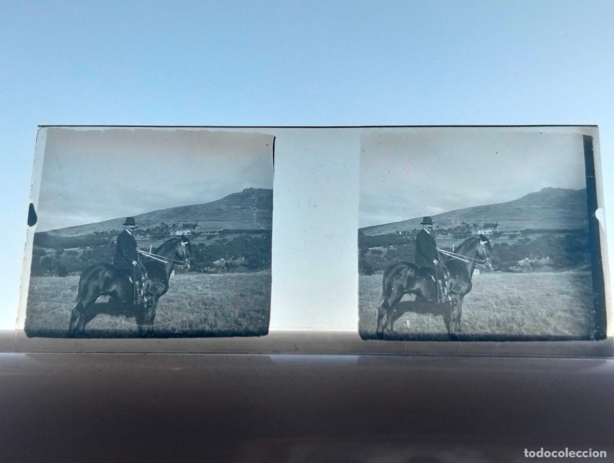 Fotograf&iacute;a antigua: CANDELARIO SALAMANCA VISTA ESTEREOCOPICA EN CRISTAL 4 X 10,5 CM