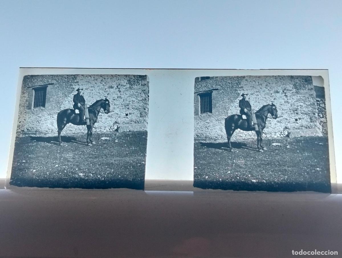 Fotograf&iacute;a antigua: CANDELARIO SALAMANCA VISTA ESTEREOCOPICA EN CRISTAL 4 X 10,5 CM