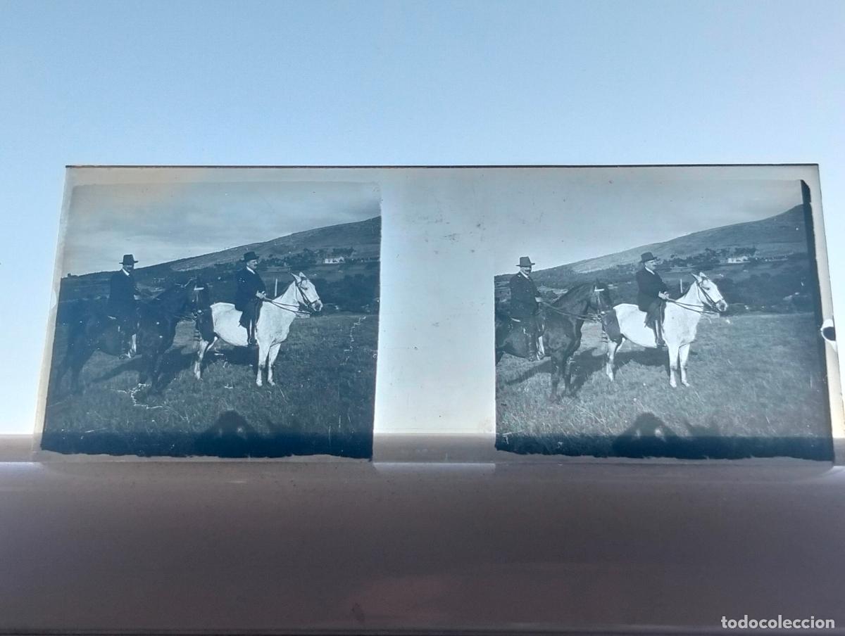 Fotograf&iacute;a antigua: CANDELARIO SALAMANCA VISTA ESTEREOCOPICA EN CRISTAL 4 X 10,5 CM