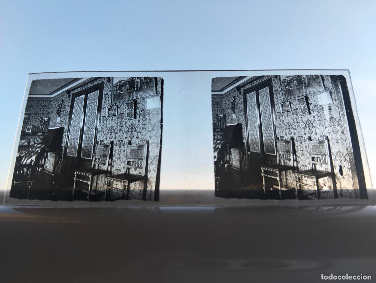 Fotograf&iacute;a antigua: CANDELARIO SALAMANCA VISTA ESTEREOCOPICA EN CRISTAL 4 X 10,5 CM