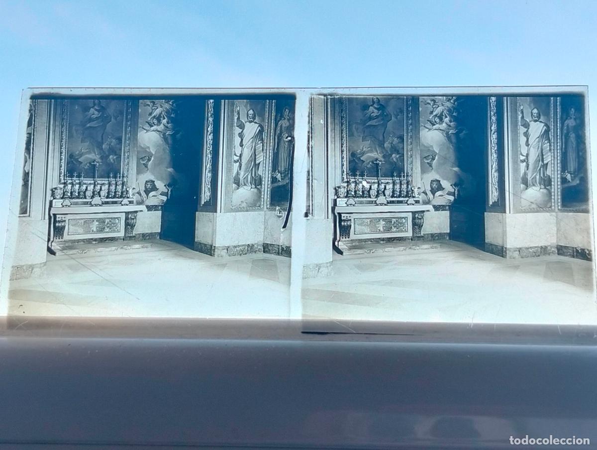Fotograf&iacute;a antigua: ARANJUEZ MADRID VISTA ESTEREOSCOPICA EN CRISTAL 6 X 13 CM
