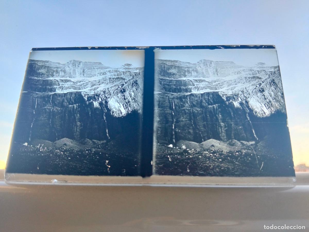 Fotograf&iacute;a antigua: GAVARNIE PIRINEOS VISTA ESTEREOSCOPICA EN CRISTAL 6 X 13 CM