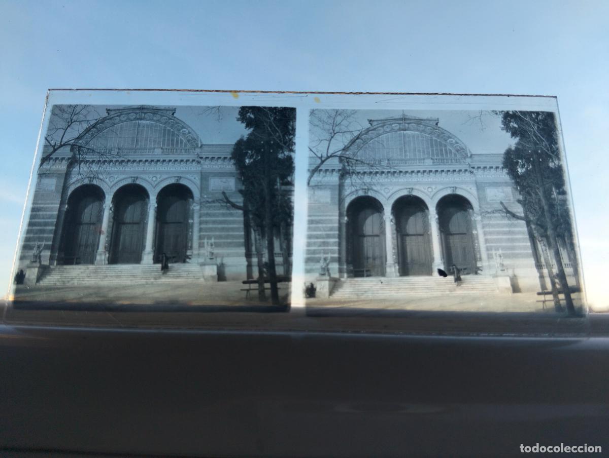 Fotograf&iacute;a antigua: MADRID VISTA ESTEREOSCOPICA EN CRISTAL 6 X 13 CM