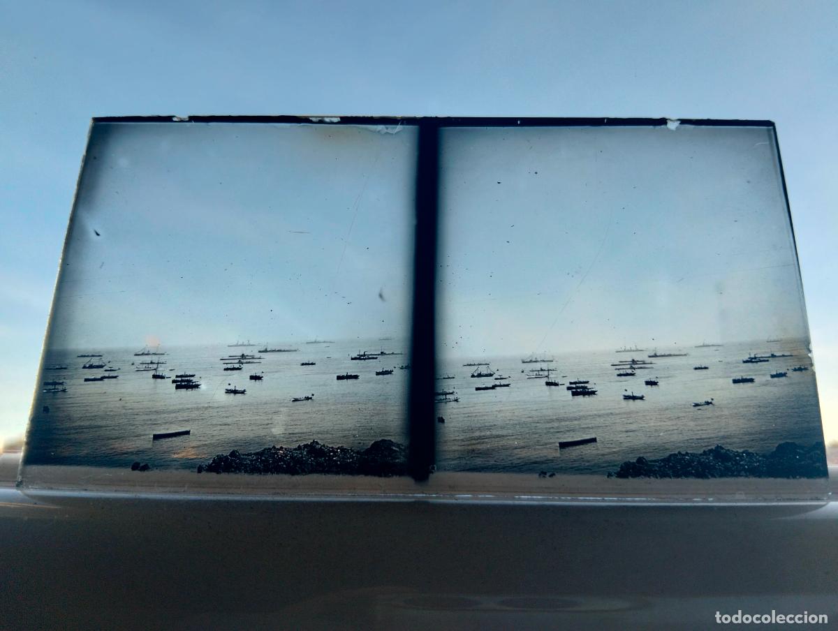 Fotograf&iacute;a antigua: SANTURCE VIZCAYA VISTA ESTEREOSCOPICA EN CRISTAL 6 X 13 CM