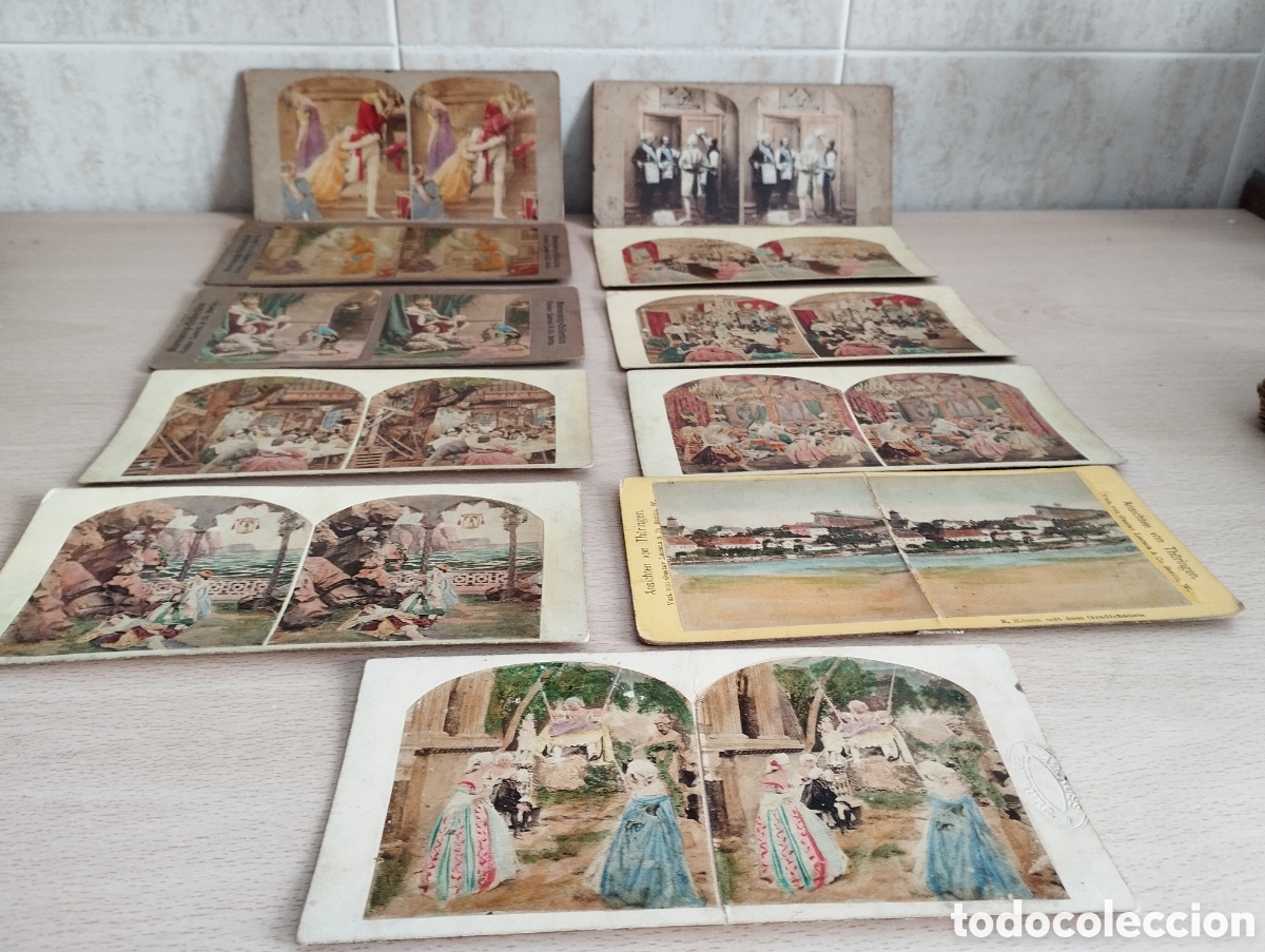 Fotograf&iacute;a antigua: FOTOS ESTEREOSC&Oacute;PICAS COLOR BERLIN Y OTROS LOTE DE 11 UNIDADES