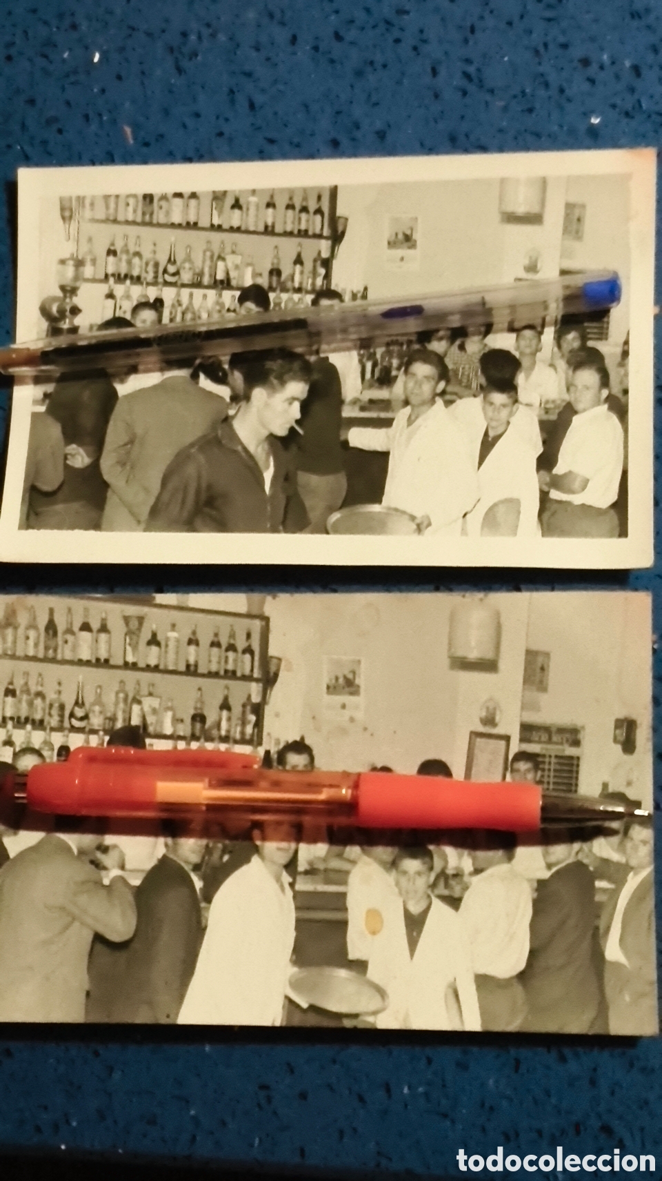 Fotograf&iacute;a antigua: 2 fotos antiguas del bar Sevilla de Belchite Zaragoza Arag&oacute;n