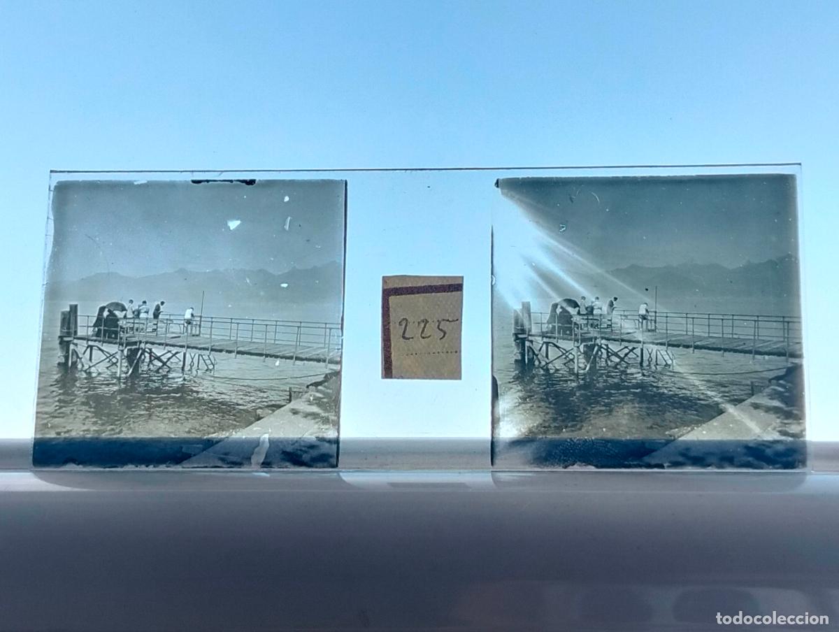 Fotograf&iacute;a antigua: SUIZA VISTA ESTEREOSCOPICA EN CRISTAL 4,5 X 10,5 CM