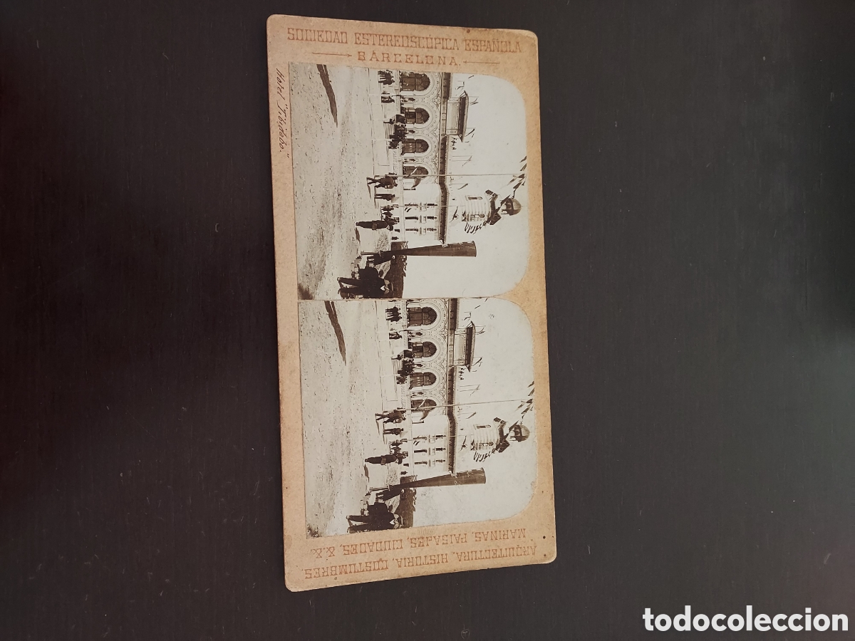 Fotograf&iacute;a antigua: Tarjeta Estereosc&oacute;pica - El Tibidabo Barcelona
