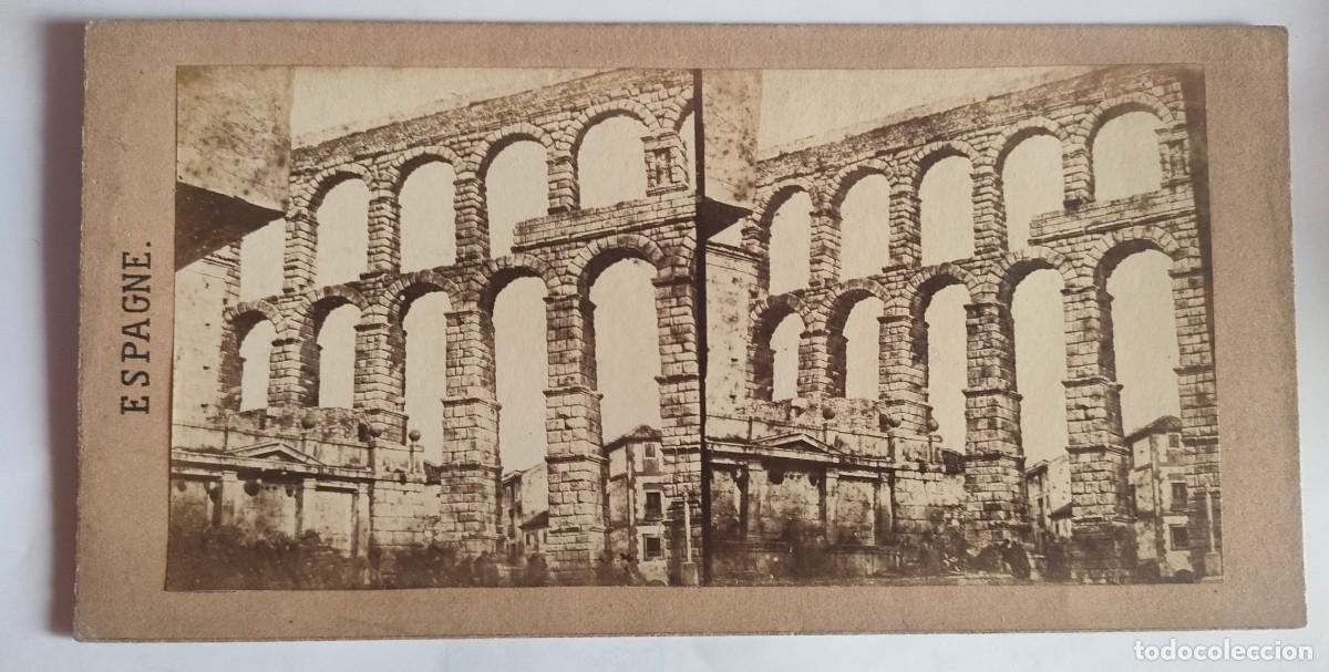 Fotograf&iacute;a antigua: SEGOVIA EL VIADUCTO FOTOGRAFO FRANCES