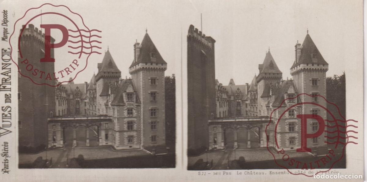 Fotograf&iacute;a antigua: VUES DE FRANCE. PARIS. CHATEAU. ENTREE. ESTEROSCOPICA ST&Eacute;R&Eacute;OSCOPIQUE STEREOSCOPIC +- 17.5X9CM