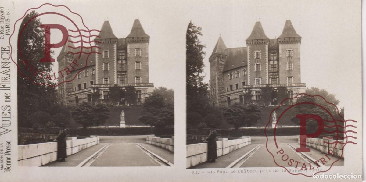 Fotograf&iacute;a antigua: VUES DE FRANCE. PAU LE CHATEAU. PORTAIL RENAISSANCE. ESTEROSCOPICA ST&Eacute;R&Eacute;OSCOPIQUE STEREOSCOPIC +- 17