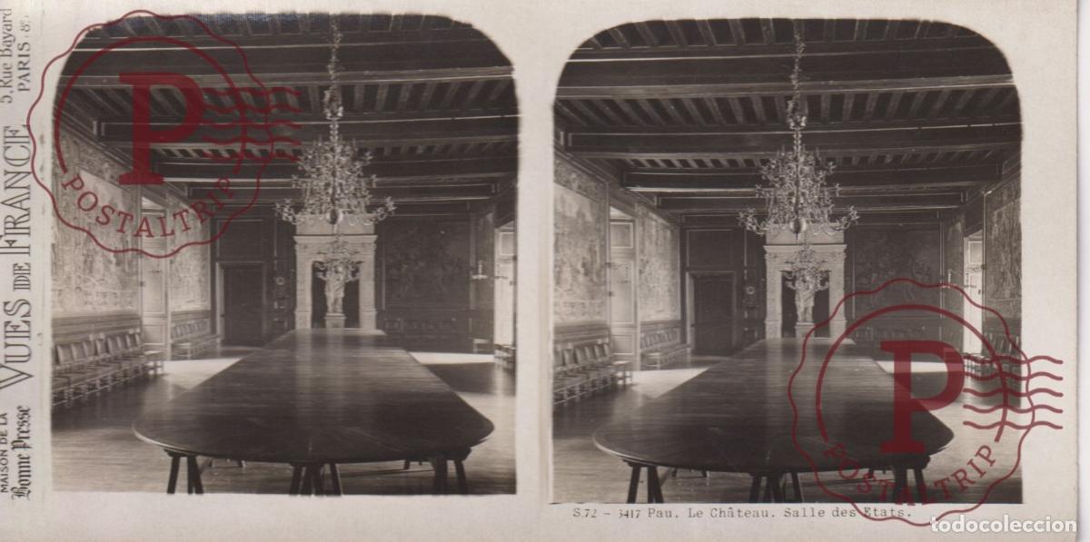 Fotograf&iacute;a antigua: VUES DE FRANCE. PAU LE CHATEAU. PORTAIL RENAISSANCE. ESTEROSCOPICA ST&Eacute;R&Eacute;OSCOPIQUE STEREOSCOPIC +- 17