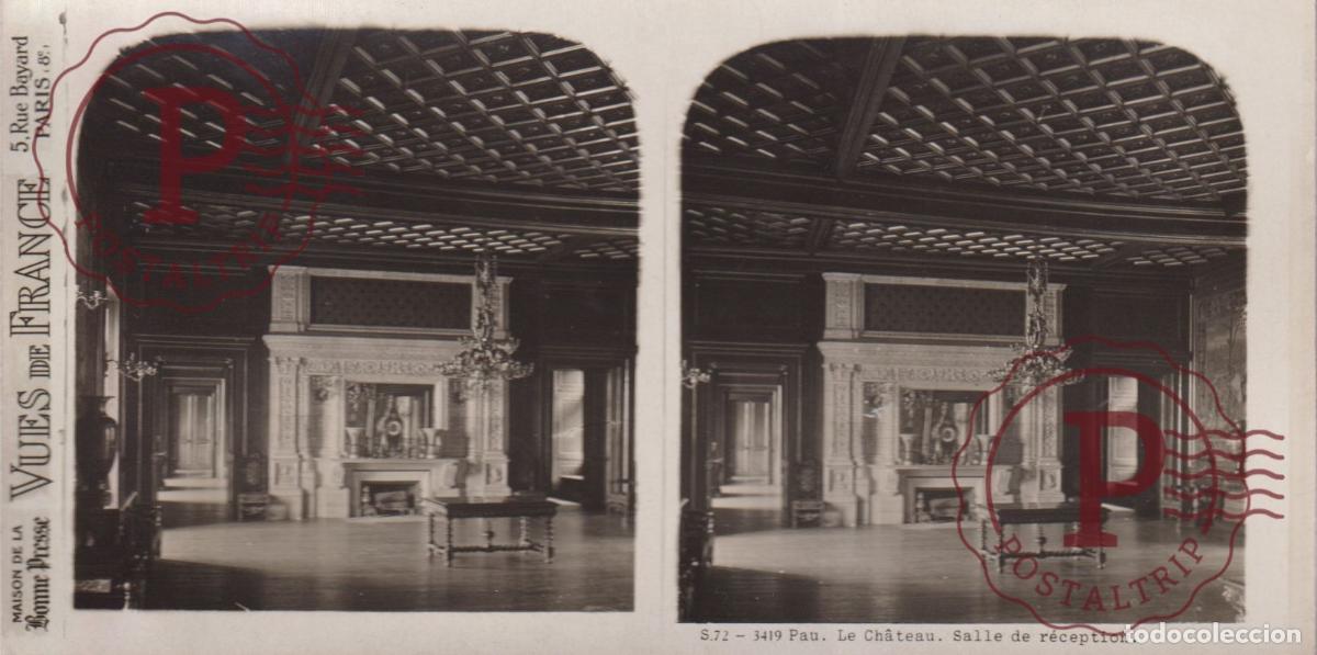 Fotografia antiga: VUES DE FRANCE. PAU LE CHATEAU. PORTAIL RENAISSANCE. ESTEROSCOPICA ST&Eacute;R&Eacute;OSCOPIQUE STEREOSCOPIC +- 17