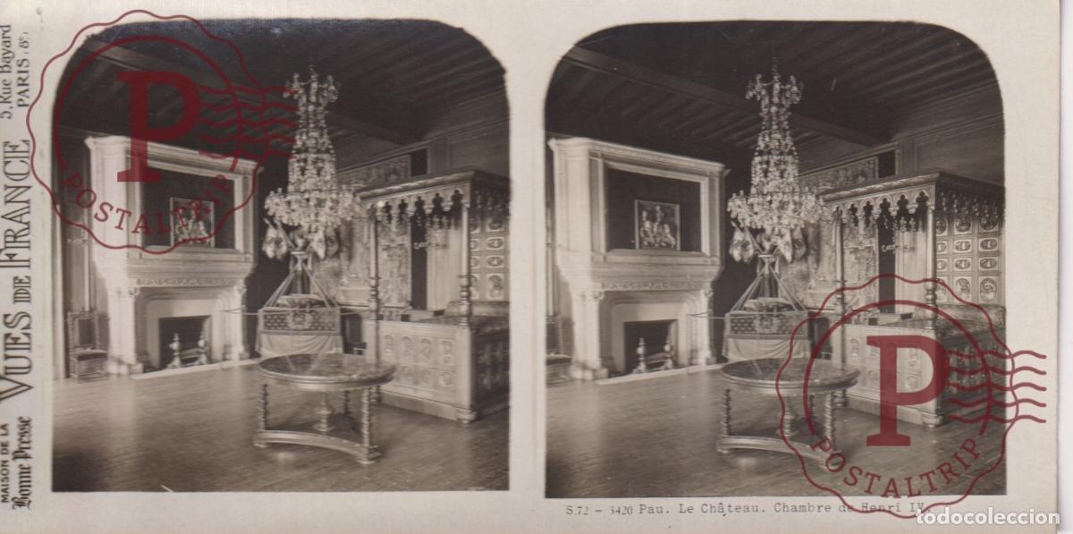 Fotografia antiga: VUES DE FRANCE. PAU LE CHATEAU. PORTAIL RENAISSANCE. ESTEROSCOPICA ST&Eacute;R&Eacute;OSCOPIQUE STEREOSCOPIC +- 17