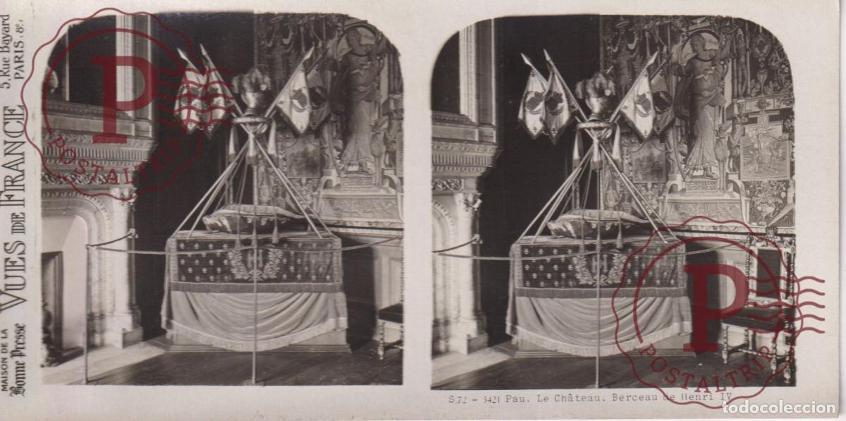 Fotografia antiga: VUES DE FRANCE. PAU LE CHATEAU. PORTAIL RENAISSANCE. ESTEROSCOPICA ST&Eacute;R&Eacute;OSCOPIQUE STEREOSCOPIC +- 17