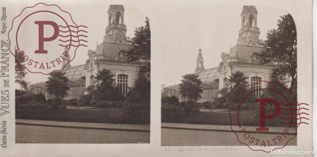 Fotografia antiga: VUES DE FRANCE. PAU PALAIS DHIVER. ESTEROSCOPICA ST&Eacute;R&Eacute;OSCOPIQUE STEREOSCOPIC +- 17.5X9CM