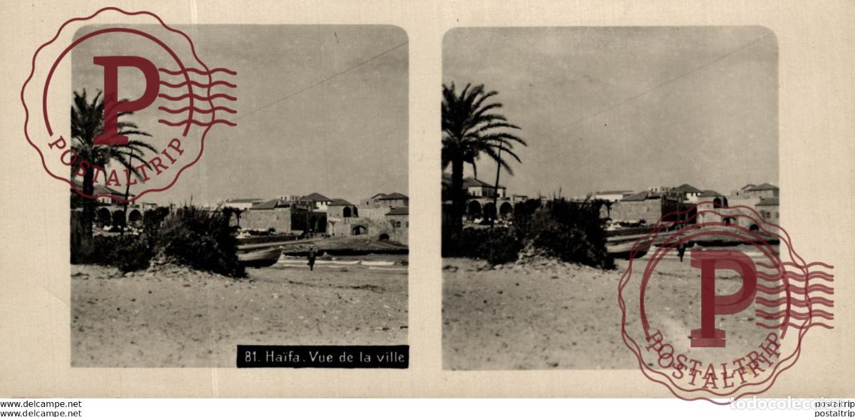 Fotograf&iacute;a antigua: ISRAEL. HAIFA. VUE,DE LA VILLE. ESTEREOSCOPICA - ST&Eacute;R&Eacute;OSCOPIQUE - STEREOSCOPIC